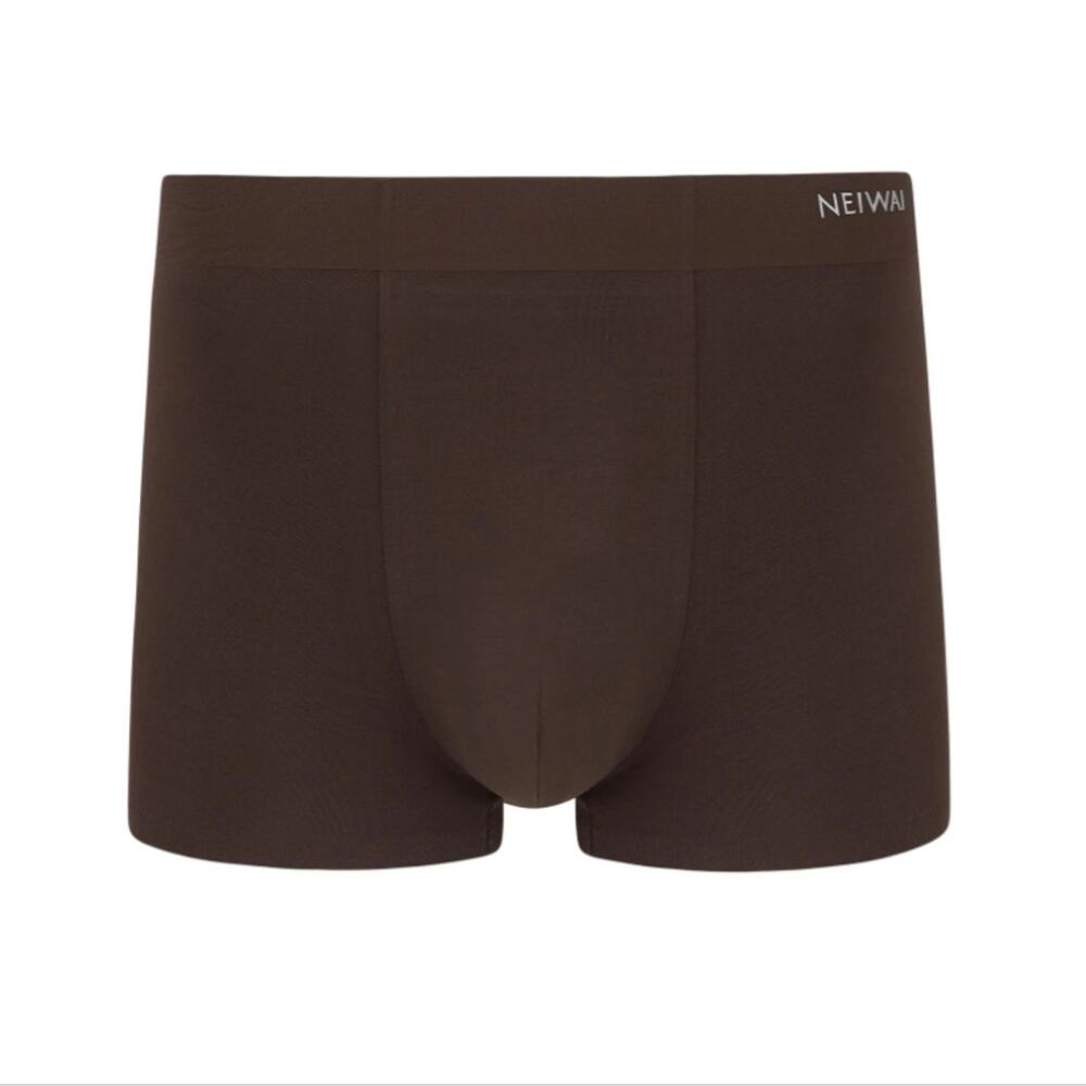 NEW Neiwai Men's Model Boxer Brief 2.0 Two Piece Set In Tealeaf Brown And White